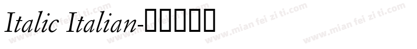 Italic Italian字体转换